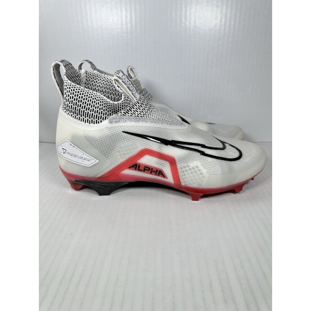 Size 11.5 Nike Alpha Menace Elite 3 Football Cleats Men White Red CT6648-103 NEW